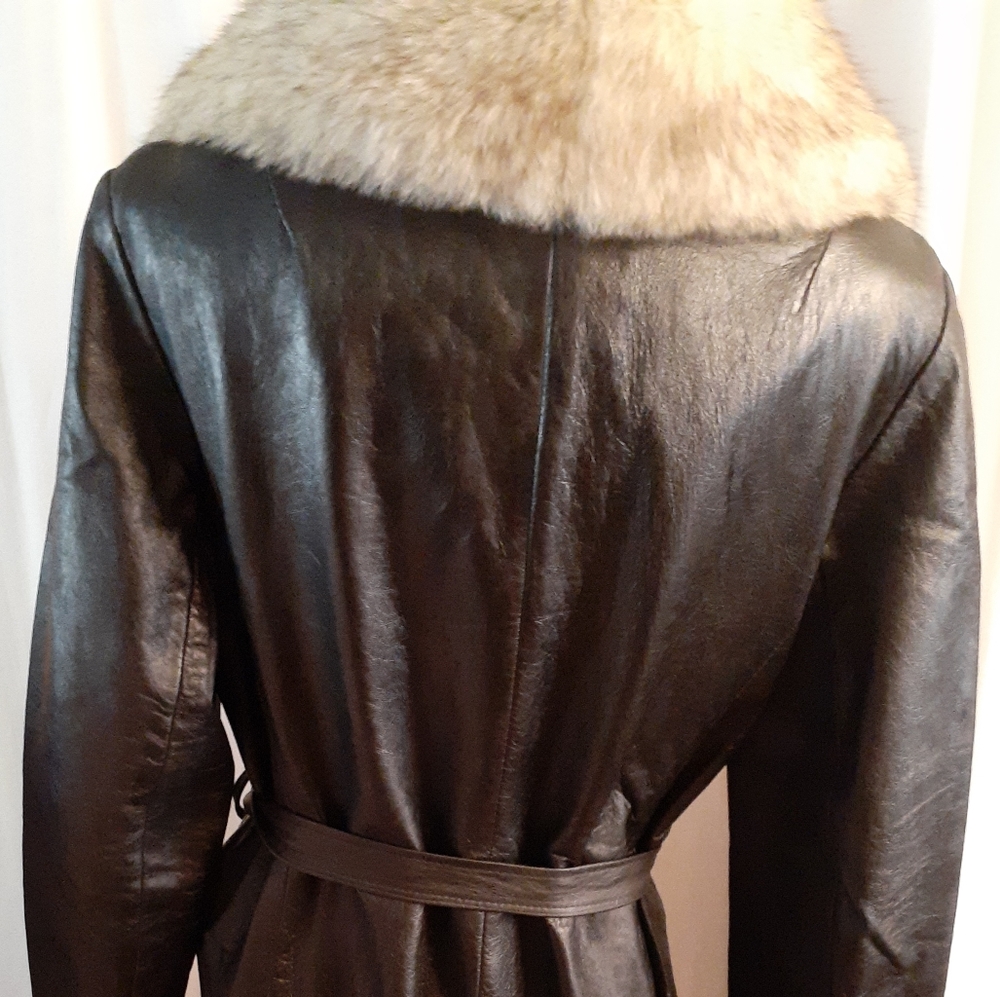 R. Sherman leather coat - Picture 4 of 7